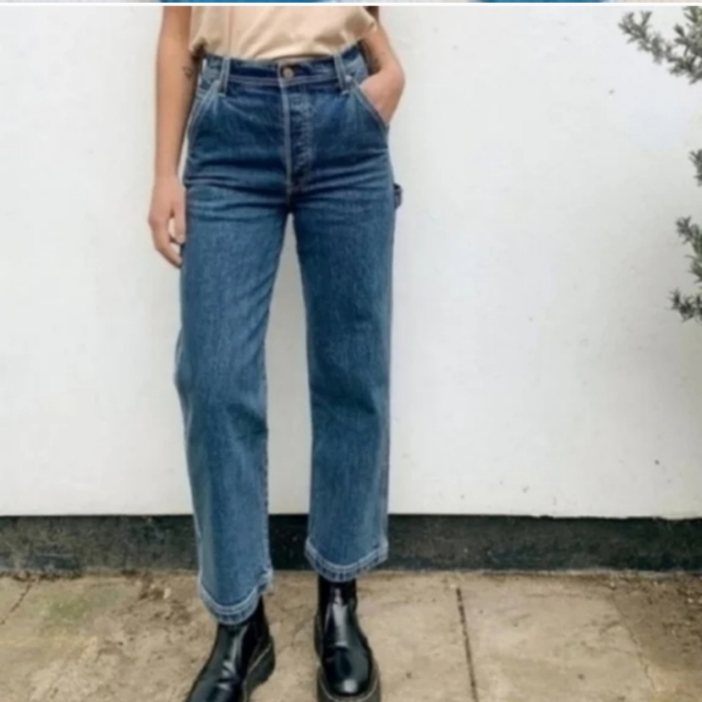 Levi's Ribcage Ankle Utility Straight Leg Carpenter Pants Jeans - Picture 7 of 8
